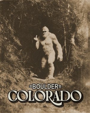 Bigfoot Giving the Finger - Boulder Colorado Souvenir Art Print.jpg