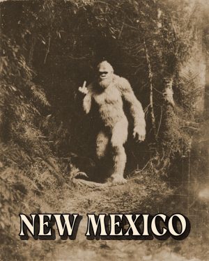 Bigfoot Giving the Finger -  New Mexico Souvenir Art Print