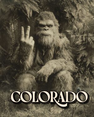 Bigfoot Peace Sign - Colorado Souvenir Art Print