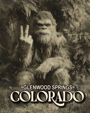 Bigfoot Peace Sign -  Glenwood Springs Souvenir Art Print