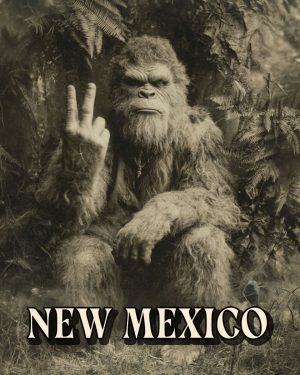 Bigfoot Peace Sign -  New Mexico Souvenir Art Print