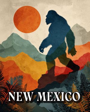 Bigfoot Spirit -  New Mexico Souvenir Art Print