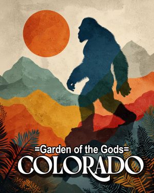 Bigfoot Spirit - Garden of the Gods Souvenir Art Print
