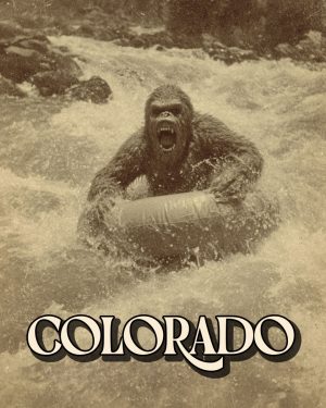 Bigfoot Tubing - Colorado Souvenir Art Print