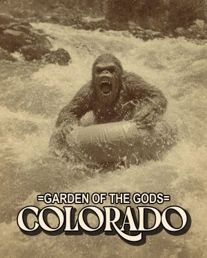 Bigfoot Tubing - Garden of the Gods Souvenir Art Print