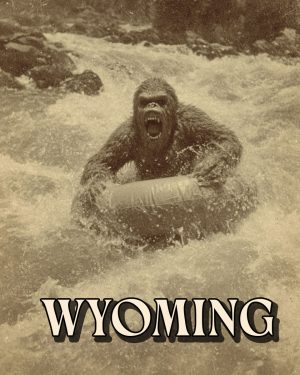 Bigfoot Tubing -  Wyoming Souvenir Art Print