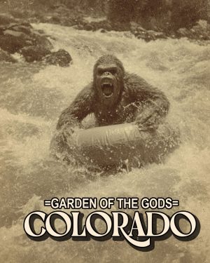 Bigfoot Tubing - Garden of the Gods Souvenir Art Print