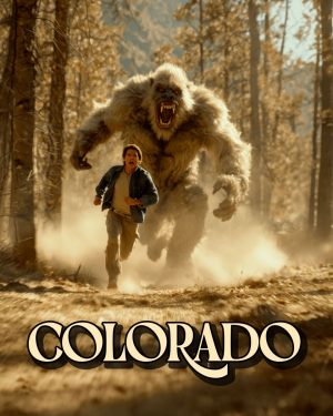 Bigfoot in Pursuit - Colorado Souvenir Art Print