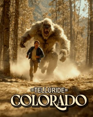 Bigfoot in Pursuit -  Telluride Souvenir Art Print