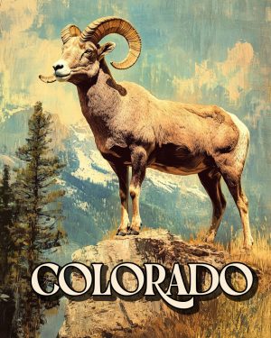 Bighorn Sheep Ram - Colorado Souvenir Art Print