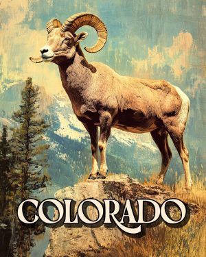Bighorn Sheep Ram - Colorado Souvenir Art Print