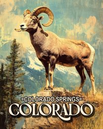 Bighorn Sheep Ram - Colorado Springs Souvenir Art Print