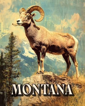 Bighorn Sheep Ram -  Montana Souvenir Art Print