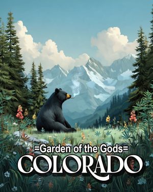 Black Bear Smoking a Joint - Garden of the Gods Souvenir Art Print