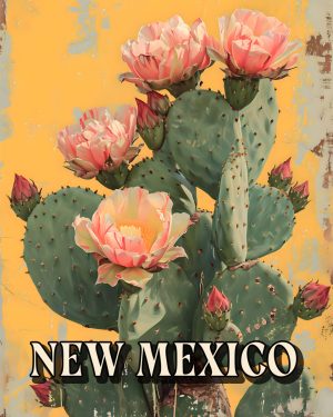 Blooming Prickly Pear -  New Mexico Souvenir Art Print