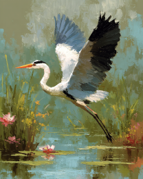 Great Blue Heron Taking Off Art Print