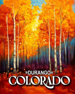 Bright Fall Day -  Durango Souvenir Art Print