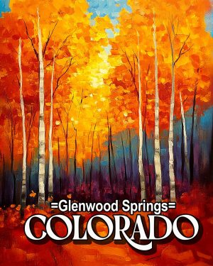 Bright Fall Day -  Glenwood Springs Souvenir Art Print