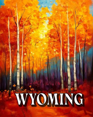 Bright Fall Day -  Wyoming Souvenir Art Print