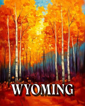 Bright Fall Day -  Wyoming Souvenir Art Print