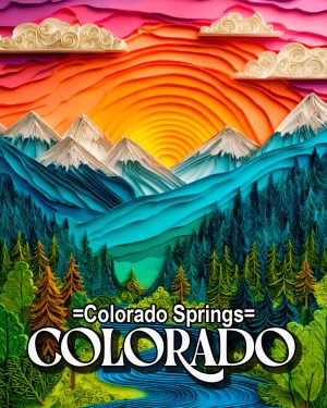 Brilliant Mountain Day - Colorado Springs Souvenir Art Print