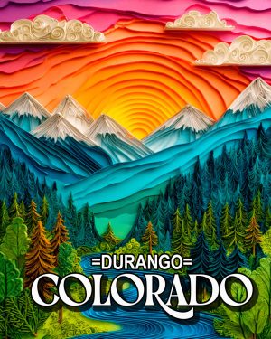 Brilliant Mountain Day -  Durango Souvenir Art Print