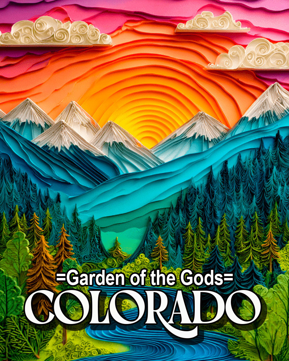 Brilliant Mountain Day - Garden of the Gods Souvenir Art Print