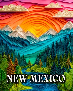 Brilliant Mountain Day -  New Mexico Souvenir Art Print