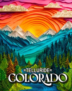 Brilliant Mountain Day -  Telluride Souvenir Art Print