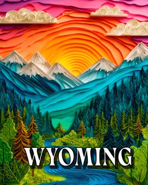 Brilliant Mountain Day -  Wyoming Souvenir Art Print