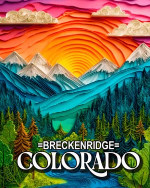Brilliant Mountain Day - Breckenridge, Colorado Souvenir Art Print