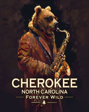 Cherokee, North Carolina  - Forever Wild - Bear Playing the Saxaphone