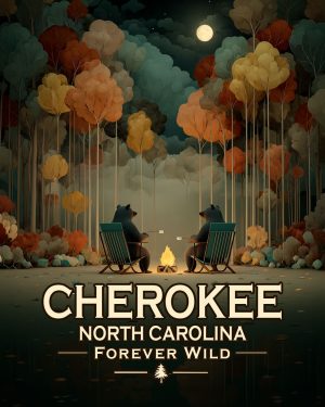 Cherokee, North Carolina  - Forever Wild - Black Bears Roasting Marshmallows