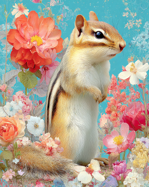 Chipmunk on a Bright Day Art Print