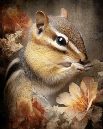 Naturalist Style Chipmunk Art Print