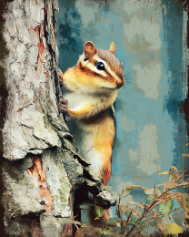 Curious Chipmunk Art Print