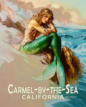 Carmel by the Sea California Souvenir Art Print - Solemn Mermaid