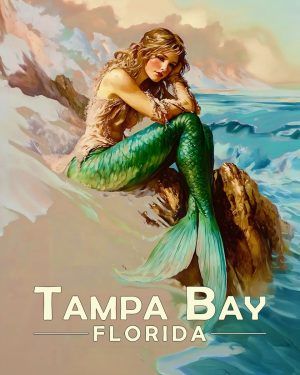 St Augustine Florida Souvenir Art Print - Solemn Mermaid