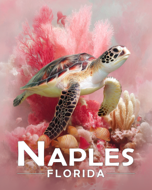 Miami Beach Florida Souvenir Art Print - Pink Sea Turtle