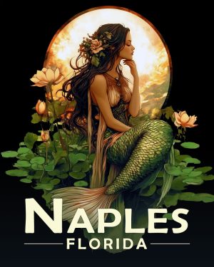Naples Florida Souvenir Art Print - Midnight Mermaid