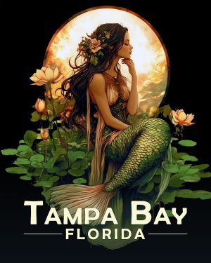 Tampa Bay Florida Souvenir Art Print - Midnight Mermaid