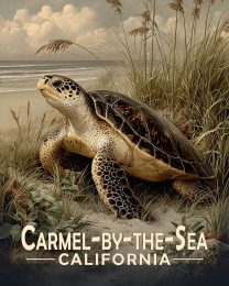 Carmel by the Sea California Souvenir Art Print - Vintage Antique Style Mermaid Photo