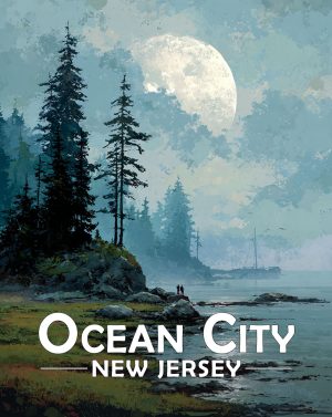 Ocean City, New Jersey  Souvenir Art Print - Pink Sea Turtle