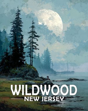 Wildwood, New Jersey  Souvenir Art Print - Pink Sea Turtle