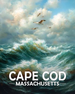 Cape Cod, Massachusetts  Souvenir Art Print - Stormy Night at Sea