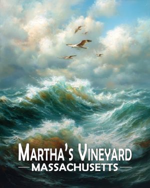 Martha's Vinyard, Massachusetts  Souvenir Art Print - Stormy Night at Sea