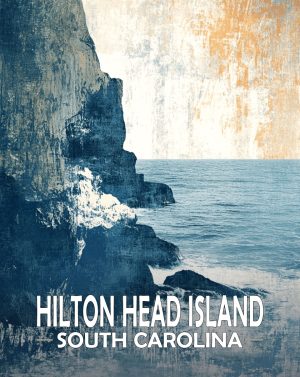 Hilton Head Island, South Carolina  Souvenir Art Print - Seaside Cliffs