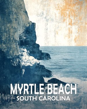 Myrtle Beach, South Carolina  Souvenir Art Print - Seaside Cliffs