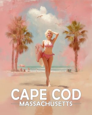 Cape Cod, Massachusetts  Souvenir Art Print - Sexy Surfer