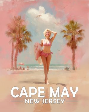 Cape May, New Jersey  Souvenir Art Print - Sexy Surfer